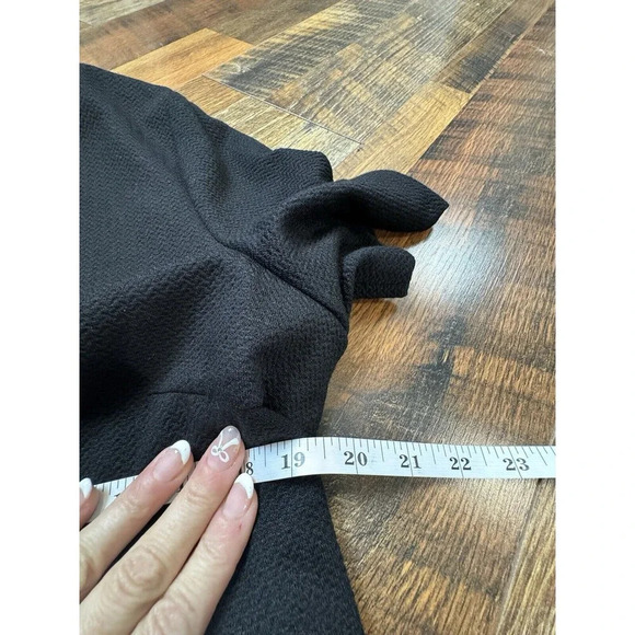 Hugo Boss Helala Textured V Neck Dress Business Wear Size 12 Black - Picture 10 of 11